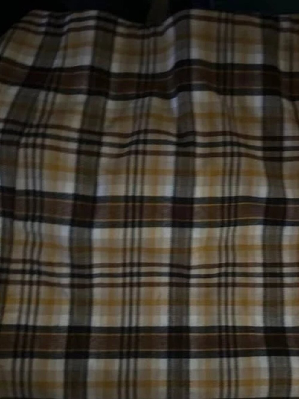 NEW - Women's Plaid Tennis Skirt - Yellow Plaid, Size M
